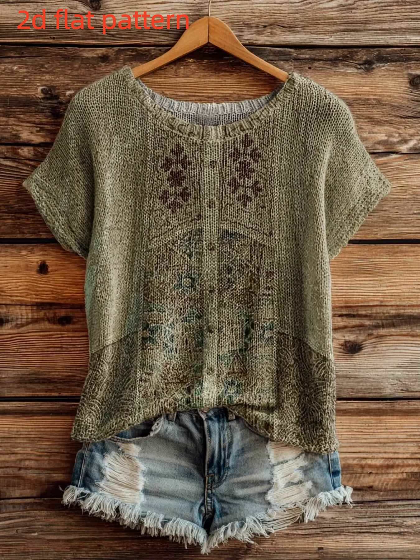 Summer Clothing Yarn - Haut pour femme sans manches à