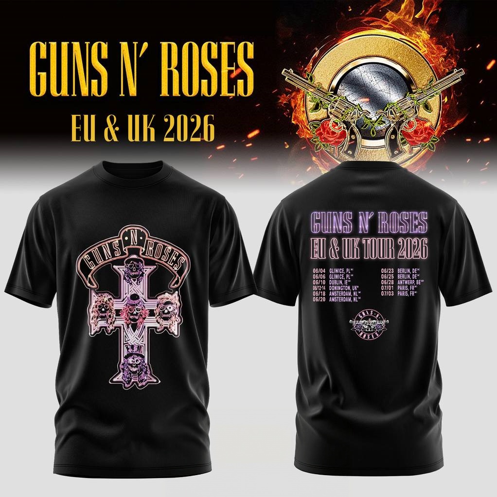 Womens Summer Clothing Uk - T-shirt graphique Guns N Roses EU