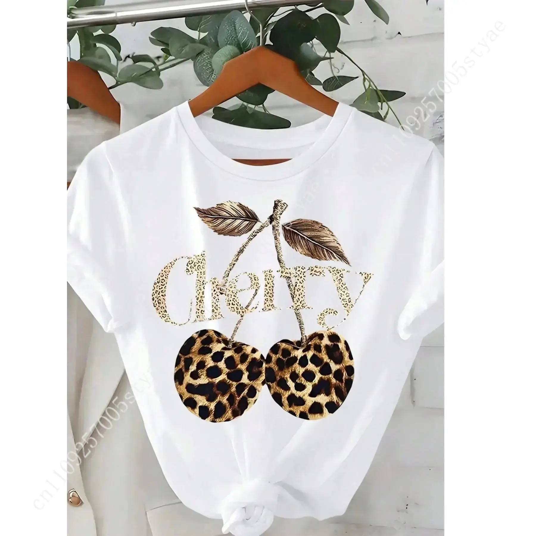 Summer Quilt - T-shirt graphique à col rond imprimé