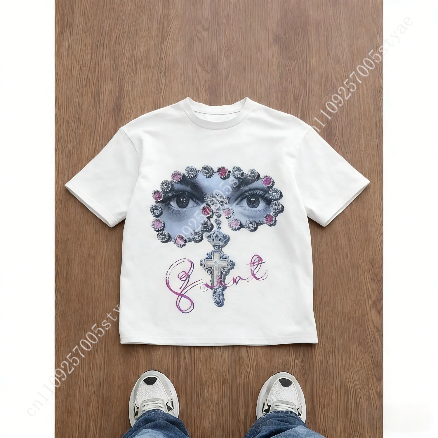 Summer Quilt - T-shirt à imprimé graphique pour homme,