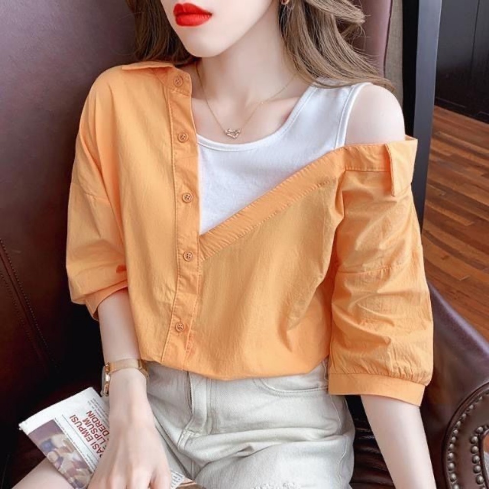 Summer Clothing New Look - Chemise décontractée à épaules dénudées pour