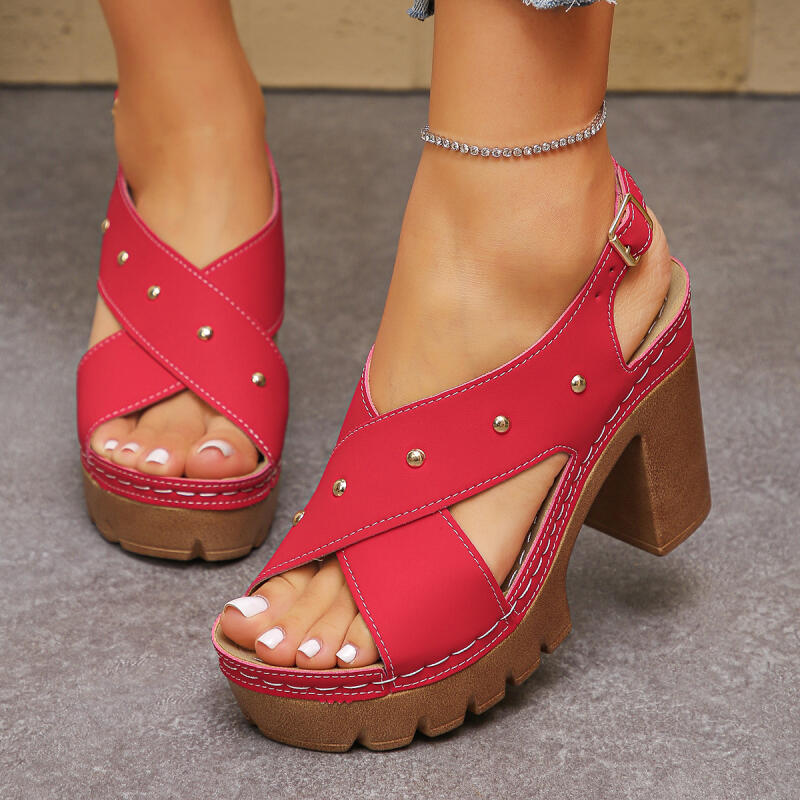 Summer Clothing Petite - Vintage Super haut talon sangle croisée