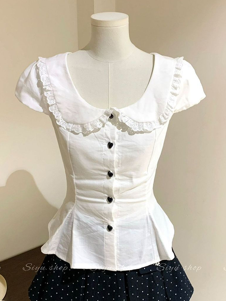 Chemisier blanc slim pour femm - Summer Japanese Clothing avis et prix