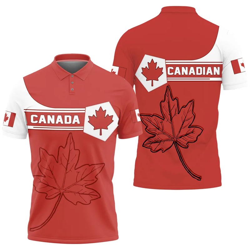 Polo drapeau feuille d'érable  - Summer Clothing Canada avis et prix