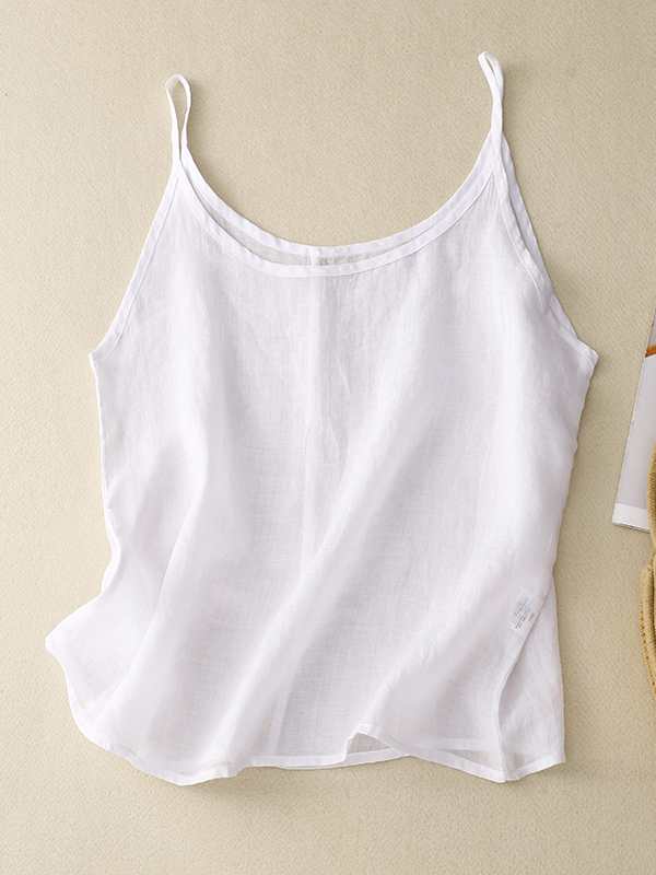 Haut court amincissant en lin  - Crop Blouse Linen avis et prix