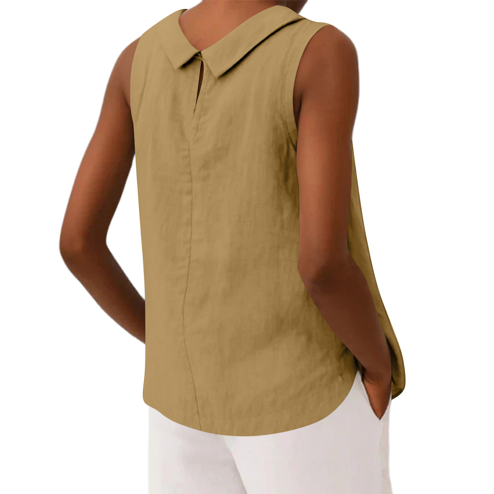 Débardeur en coton et lin sans - Crop Blouse Linen avis et prix