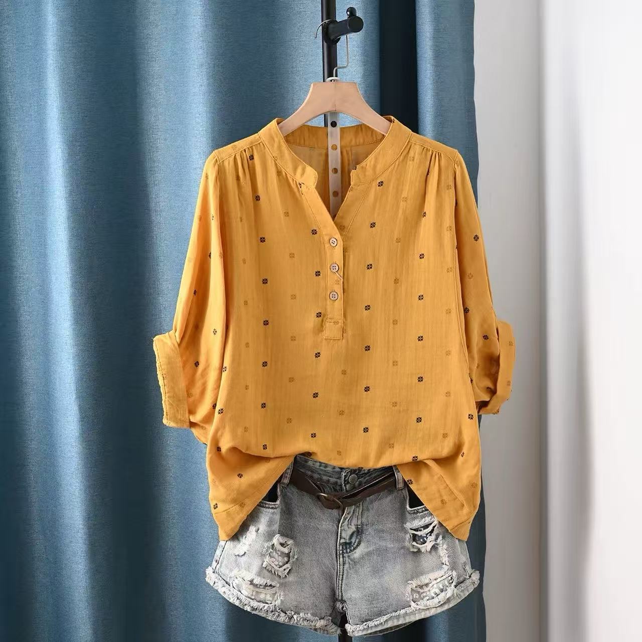 Chemisier femme 2026 en coton  - Summer Clothing Yarn avis et prix