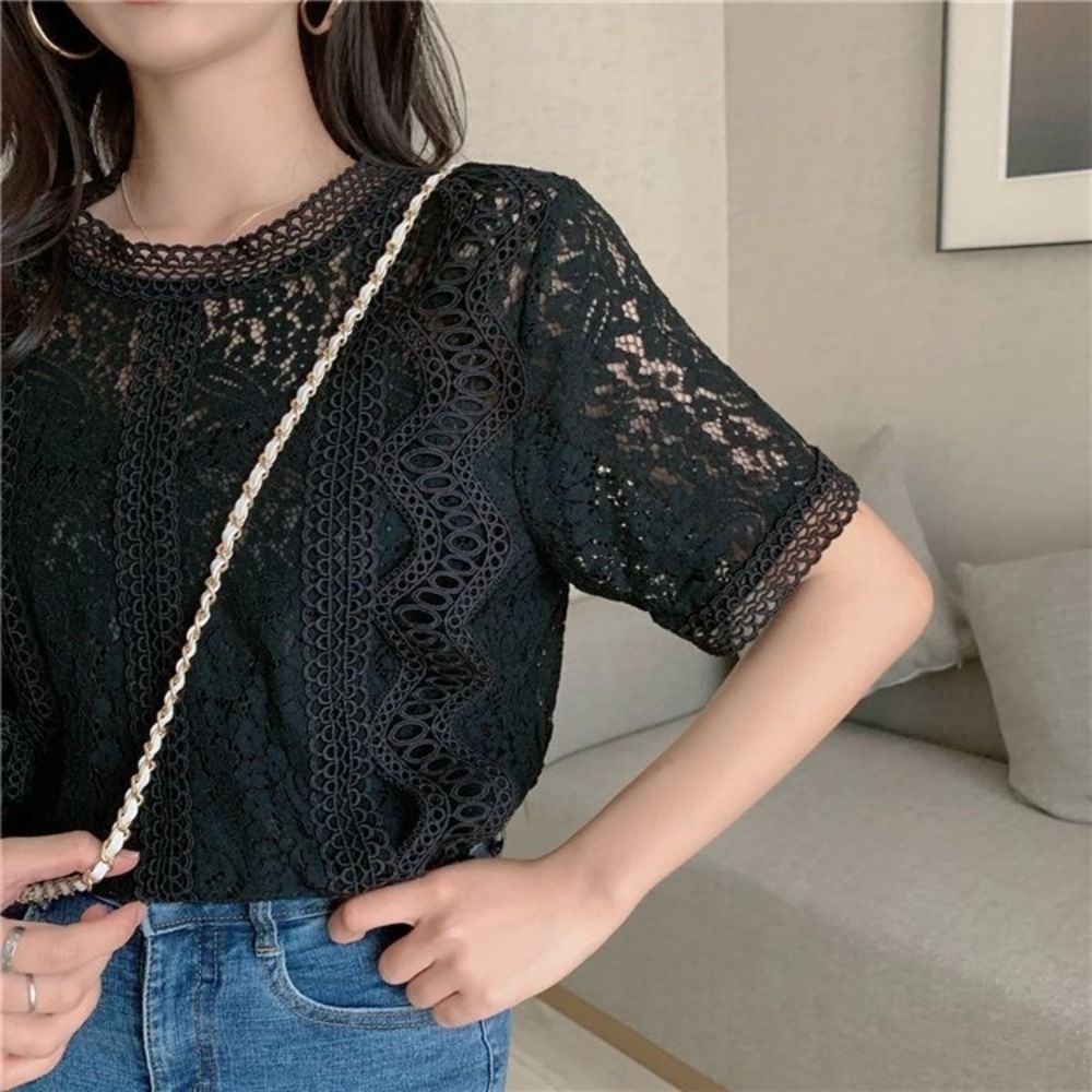 Chemisier en dentelle élégant  - Crop Blouse Linen avis et prix