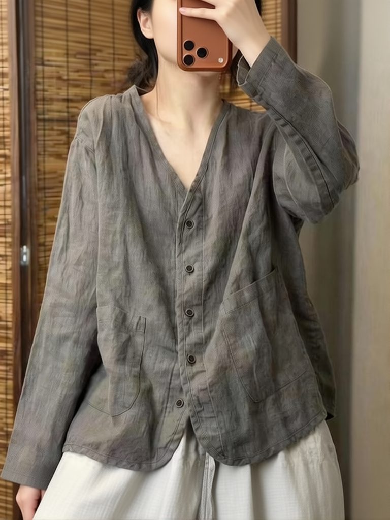 Chemisier Esthétique Ethnique  - Crop Blouse Linen avis et prix