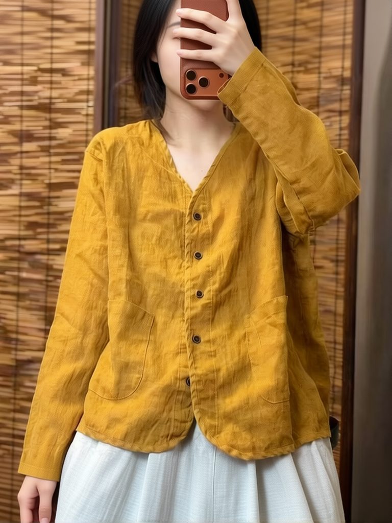Chemisier Esthétique Ethnique  - Crop Blouse Linen avis et prix