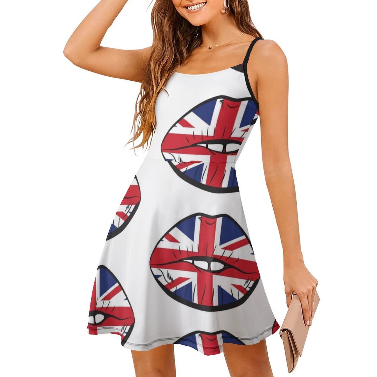 Drapeau britannique Fan lèvres - Womens Summer Clothing Uk avis et prix